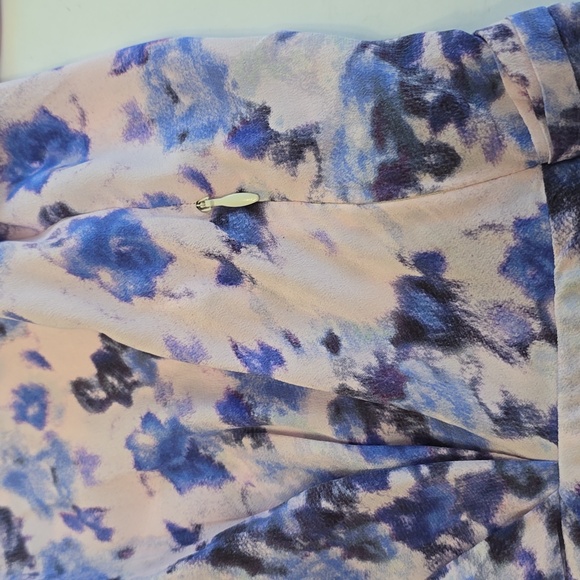 Isabel Marant Robe Fergie Silk Asymmetric Floral Dress Blue Size 40 - Picture 11 of 17